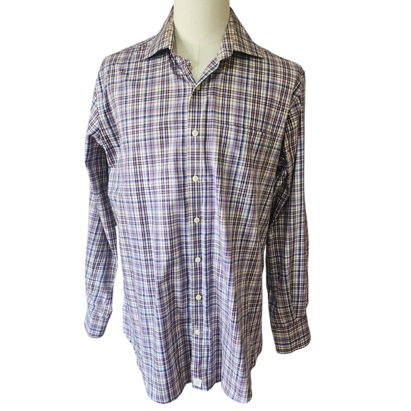 Peter Millar Plaid Button-Up Shirt – Large - Picture 2 of 9